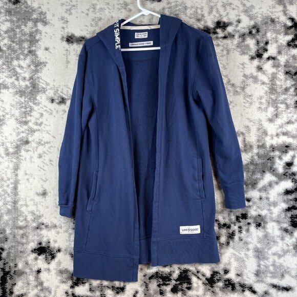 Life Is Good Simply True Beyond Hip Hoodie Women's Size Small Open Lounge Casual - Picture 1 of 8